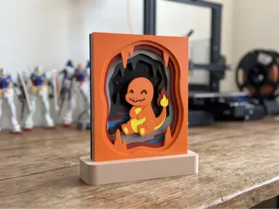 Shadow Box Pokemon - #0004 - Charmander